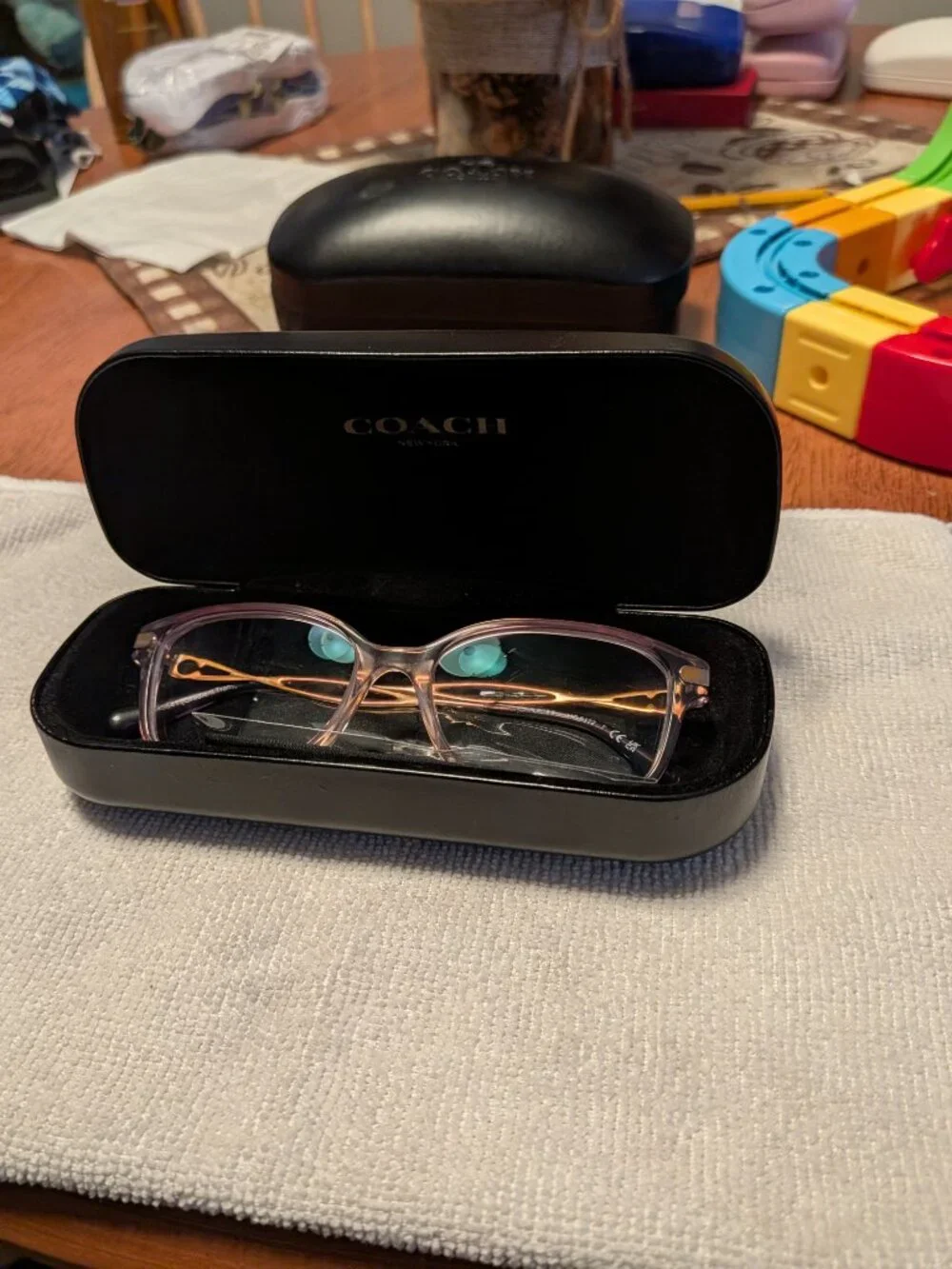 COACH Gradient Transparent Violet Eyeglasses w/ Case